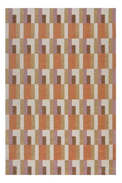 Pomarańczowo-naturalny dywan 155x230 cm Riley Block Geo – Flair Rugs