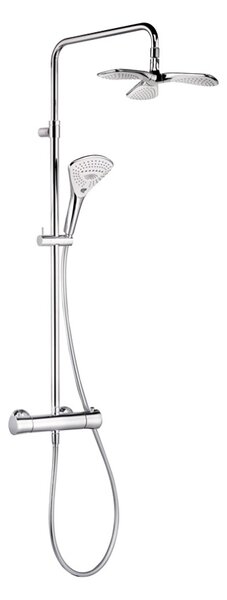 Kludi Fizz Dual Shower System zestaw prysznicowy ścienny termostatyczny chrom 6709605-00