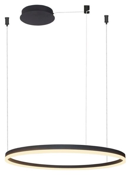 Lampa wisząca LED Azzardo HALO 80 BK 56W – nowoczesny czarny zwis do salonu i jadalni, energooszczędna