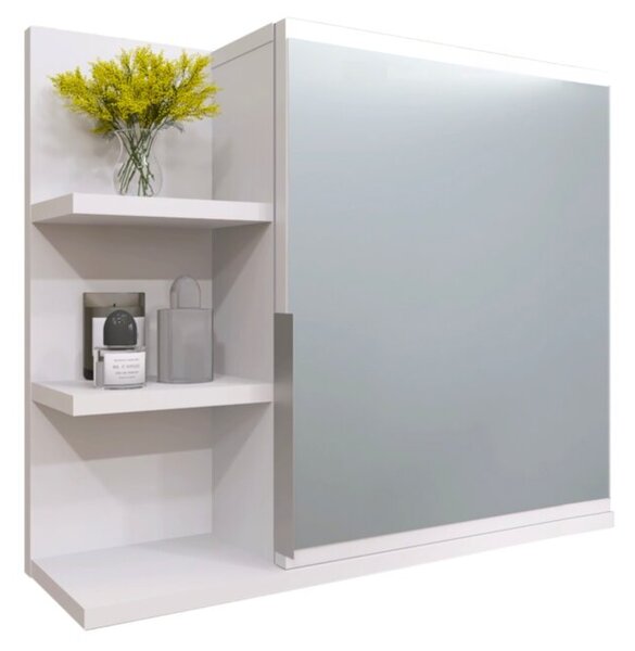 Szafka łazienkowa z lustrem Better Home 60x50x14 cm Biały mat