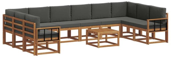 Modularny zestaw sof ogrodowych z litego drewna akacjowego