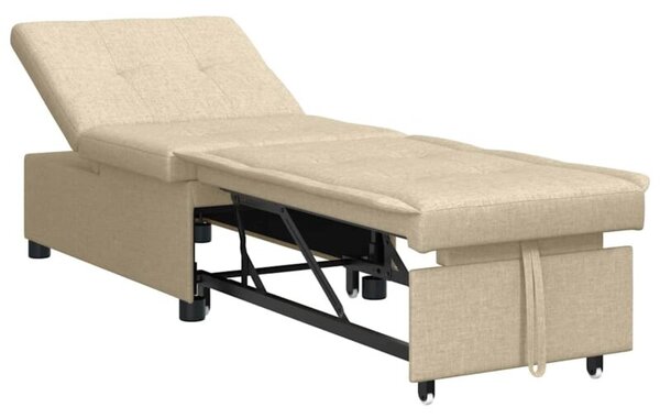 Nowoczesna rozkÅadana sofa w kolorze kremowym z regulowanym oparciem