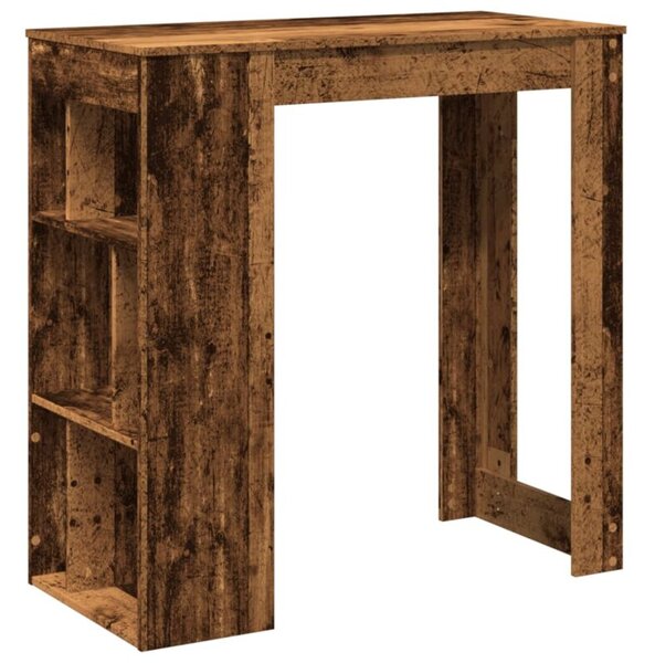 Stolik barowy z przegrodami, stare drewno, 102x50x103,5 cm