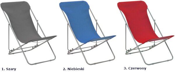 Komplet czerwonych krzeseł plażowych K0-Z88