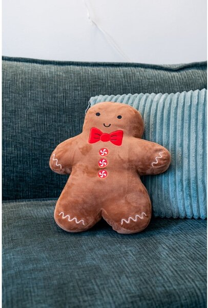 Aksamitna poduszka dekoracyjna ze świątecznym motywem 28x37 cm Gingerbread – Catherine Lansfield