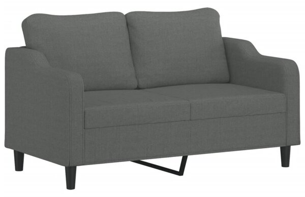 Sofa 2-osobowa, ciemnoszara, 140 cm, tapicerowana tkaninÄ