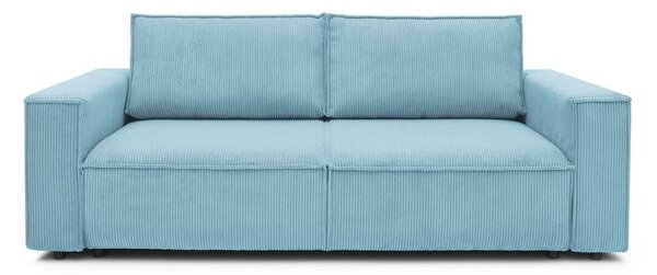 Miętowa sztruksowa rozkładana/ze schowkiem sofa 245 cm Nihad – Bobochic Paris