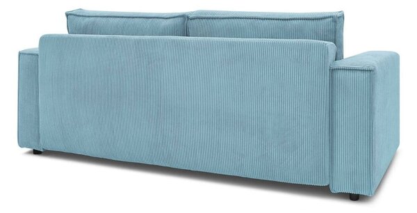Miętowa sztruksowa rozkładana/ze schowkiem sofa 245 cm Nihad – Bobochic Paris