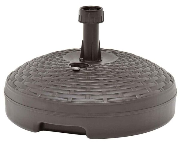 Podstawa pod parasol, 20 l, brązowa, rattan z tworzywa