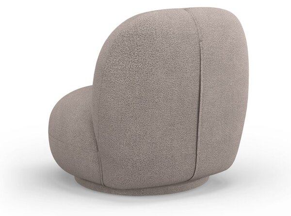 Beżowy fotel z materiału bouclé Chuck – Micadoni Home