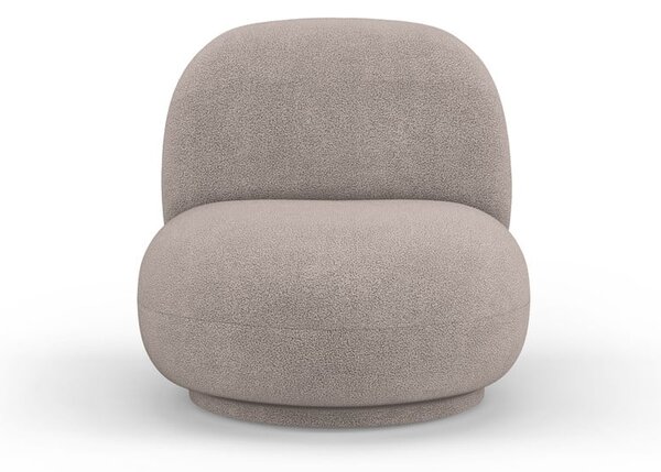 Beżowy fotel z materiału bouclé Chuck – Micadoni Home