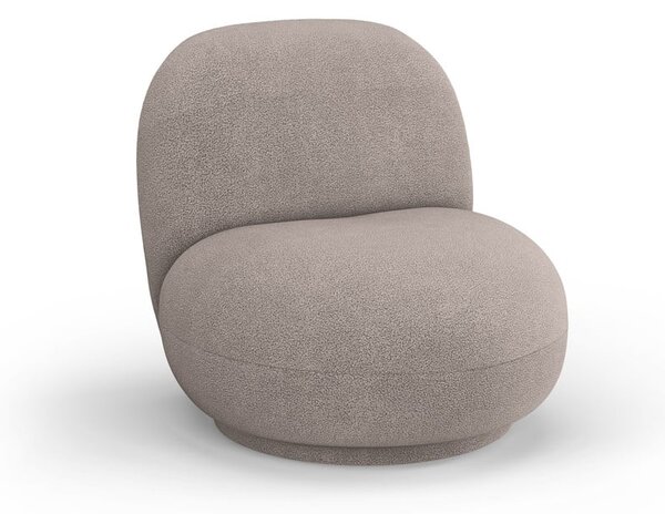 Beżowy fotel z materiału bouclé Chuck – Micadoni Home