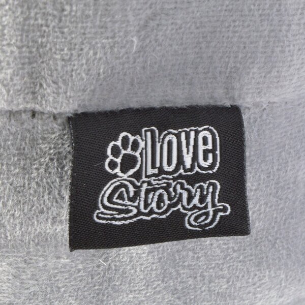 Szara budka dla kota 38x35 cm – Love Story
