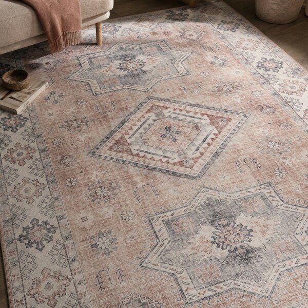 Jasnoróżowy dywan Nouristan Gratia, 80x150 cm