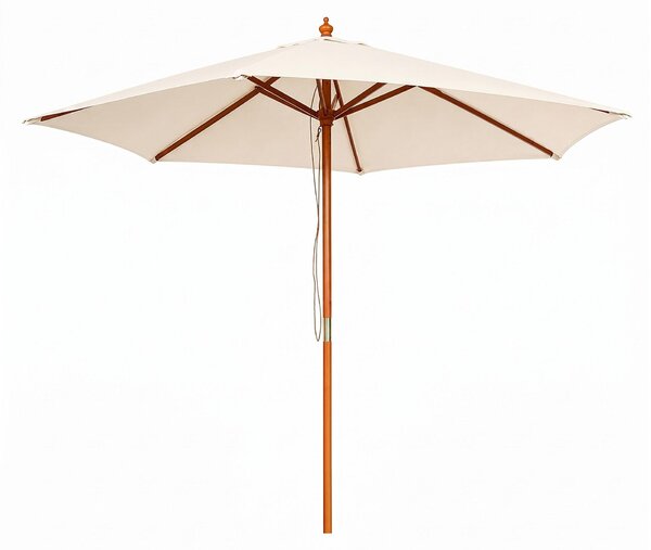 Linder Exclusiv Parasol ogrodowy z drewnian konstrukcj 250 cm Beowy