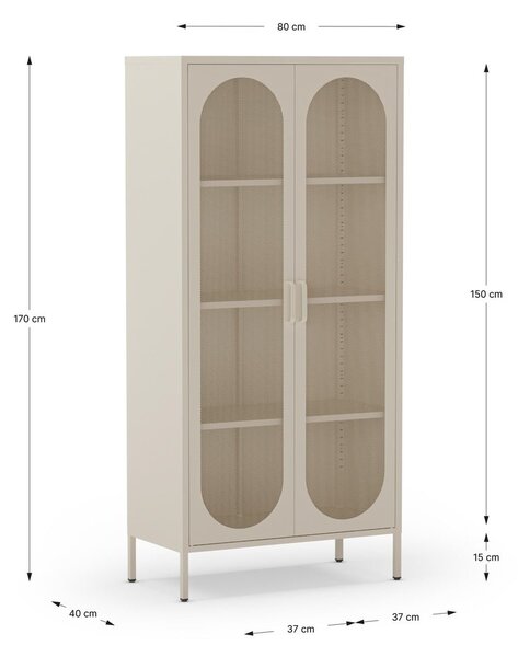 Kremowa szafka 80x170 cm Diora – Marckeric