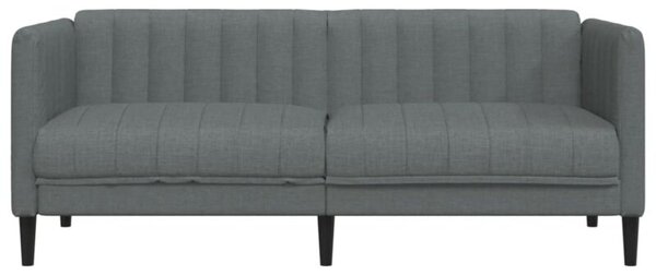 Sofa 2-osobowa, ciemnoszara, tapicerowana tkaninÄ