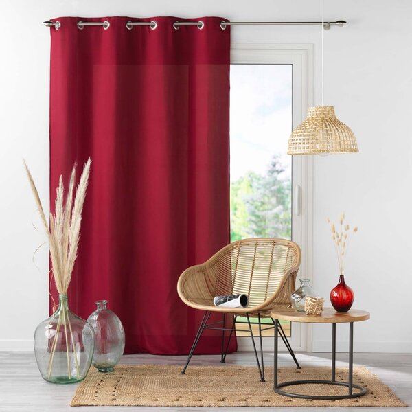 Bordowa zasłona z mikrowłókna 140x260 cm Absolu – douceur d'intérieur