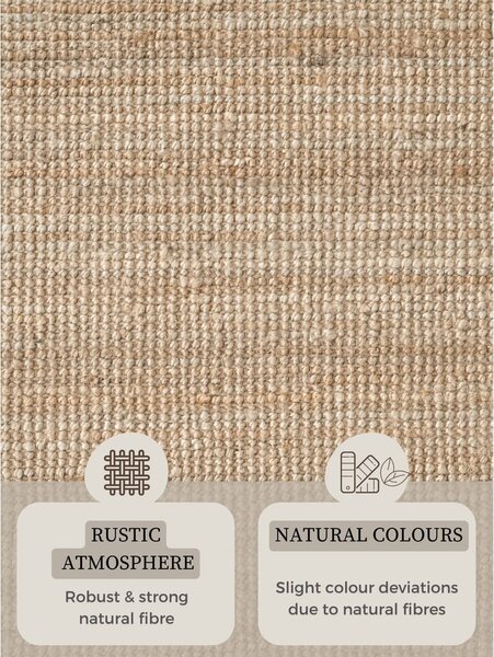 Okrągły dywan z juty w naturalnym kolorze ø 160 cm Bouclé Jaipur – Hanse Home
