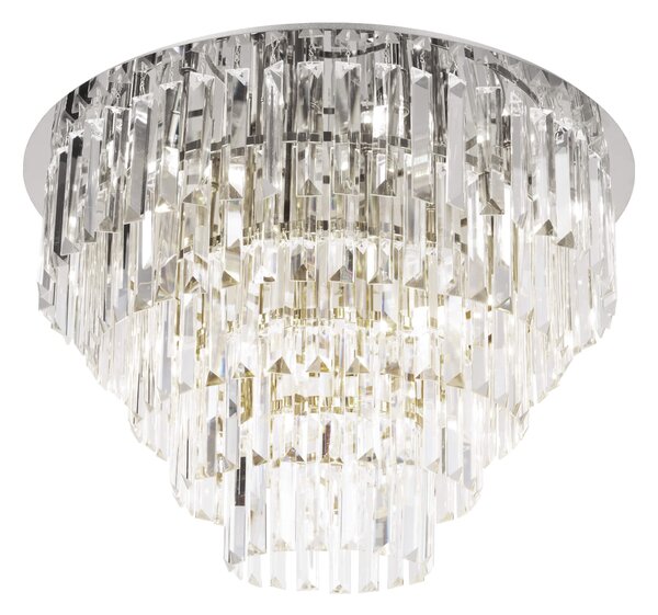 Sufitowa lampa sypialniana Monaco crystal nad łóżko chrom - przezroczysty || chrom