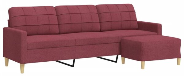 Sofa 3-osobowa z podnÃ³Å¼kiem winna czerwieÅ 210 cm, tkaninÄ