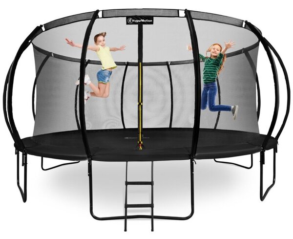 Trampolina ogrodowa XXXXL dla dzieci HyperMotion - 487 cm 16FT - z drabinką i siatką wewnętrzną - do domu i ogrodu - 150kg max