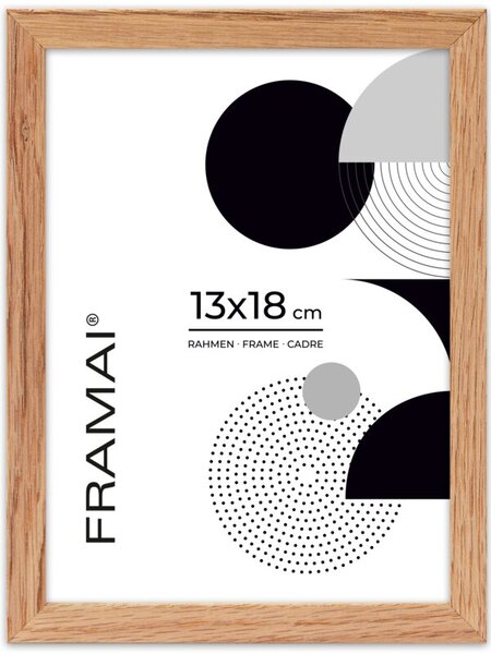 Ramka na zdjęcia 13x18 cm ramka drewniana dębowa ramka z litego drewna dębowego FRAMAI®