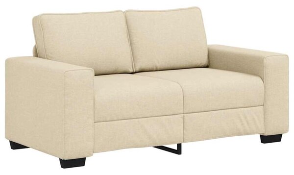 Sofa 2-osobowa kremowa 120 cm tkanina