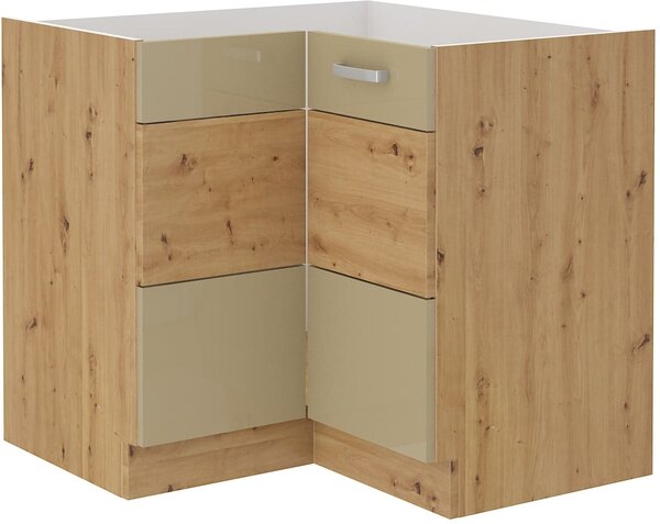 Szafka kuchenna dolna narożna ARTISAN HG 89x89 DN 1F Cappucino/Dąb Artisan