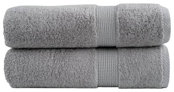 Ręczniki premium, solund, 2 szt., szare, 100x150 cm, 600 g/m²