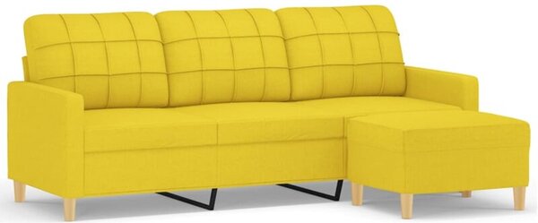Sofa 3-osobowa z podnÃ³Å¼kiem, jasnoÅ¼Ã³Åty, 180 cm, tkaninÄ