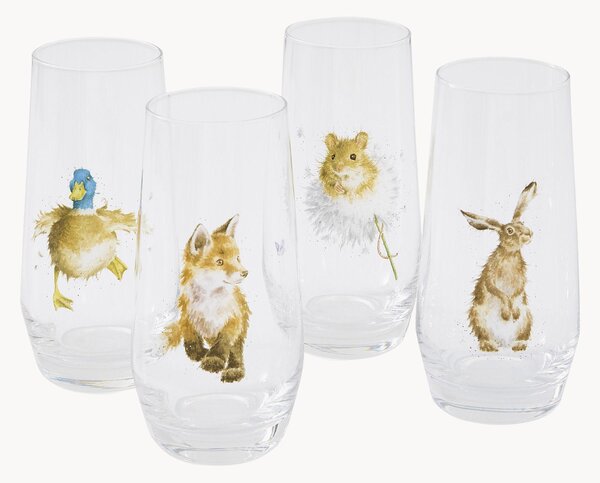 Komplet szklanek Animals, 4 elem