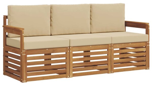 Modułowy zestaw mebli ogrodowych z litego drewna akacjowego