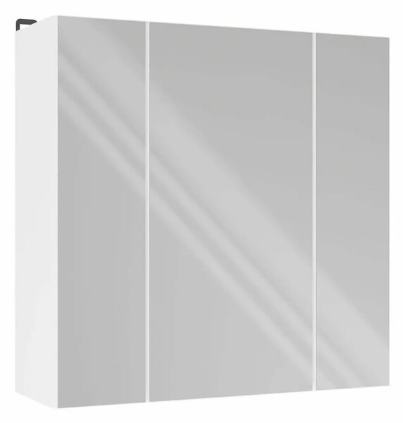 Biała trzydrzwiowa lustrzana szafka łazienkowa 60cm R5-L21