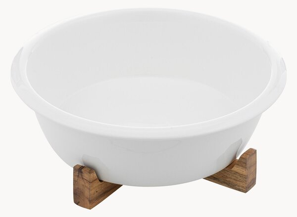 Misa z porcelany z drewnianą podstawką Alto