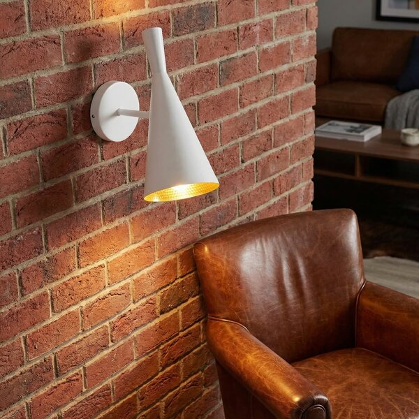 LAMPA ŚCIENNA KINKIET LOFTOWY BIAŁY FOGGI W1
