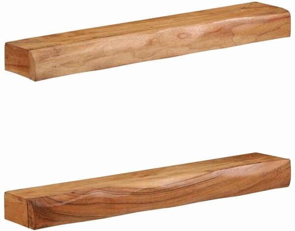 Półki ścienne 2 szt. 80x17x8 cm drewno lite akacja
