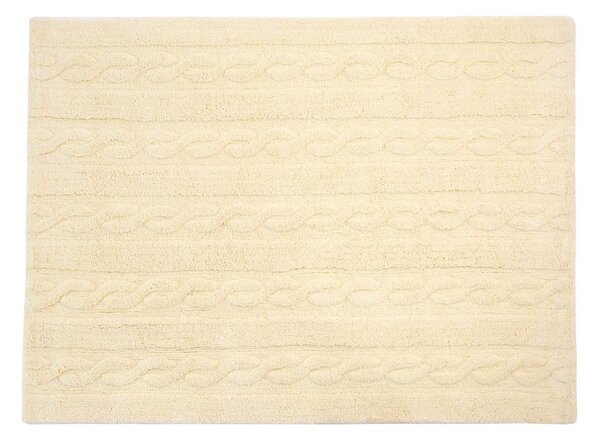 Bawełniany dywan w kolorze wanilii TRENZAS Soft Vanilla