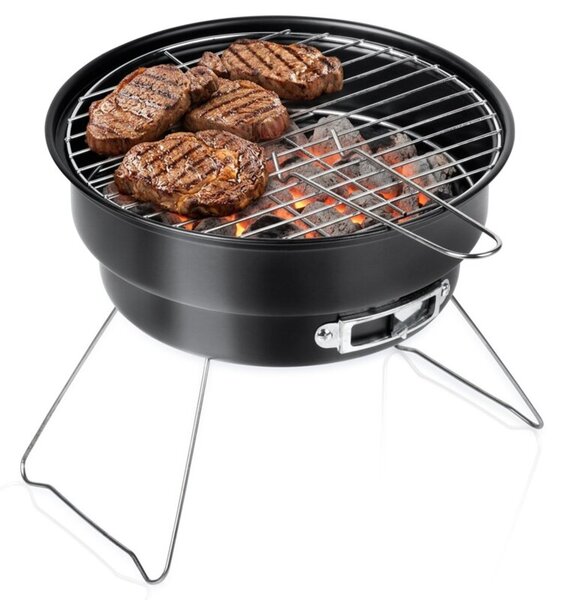 Grill węglowy stalowy składany przenośny 28x26x22 cm