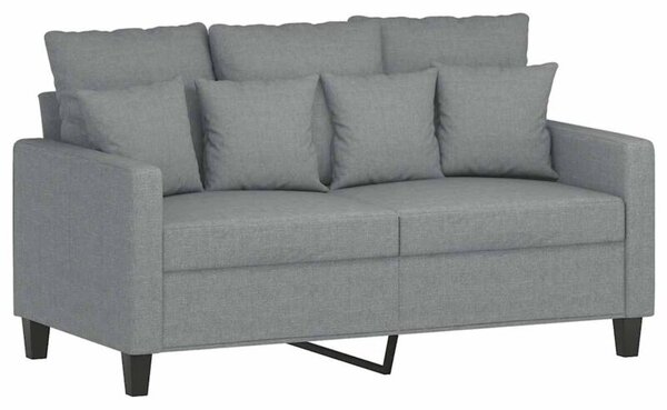 Sofa 2-osobowa, jasnoszara, 120 cm, tapicerowana tkaninÄ