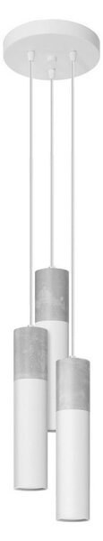 Sollux Sollux SL.1080 - Żyrandol na lince BORGIO 3xGU10/40W/230V beton/metal biały SLX0765