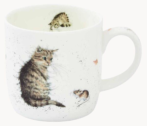 Kubek z porcelany kostnej Cat & Mouse