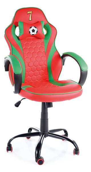 Fotel dla dziecka PORTUGAL czerwony/zielony SIGNAL