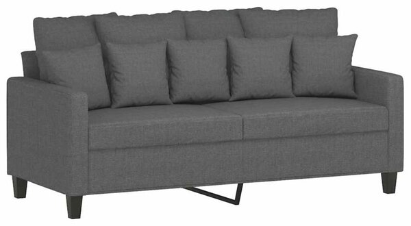 Sofa 2-osobowa, ciemnoszara, 140 cm, tapicerowana tkaninÄ