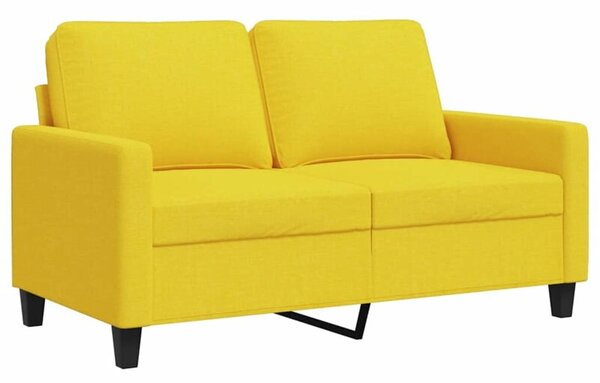 Sofa 2-osobowa, jasnoÅ¼Ã³Åta, 120 cm, tapicerowana tkaninÄ