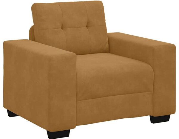 Sofa fotel brązowy 100x78x80 cm aksamit