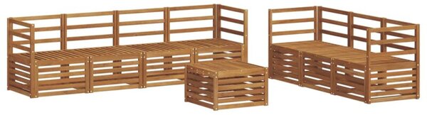 Zestaw mebli ogrodowych z litego drewna akacjowego w minimalistycznym designie