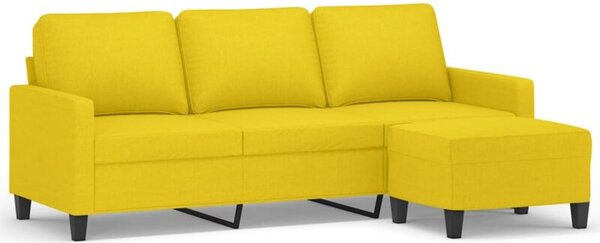 Sofa 3-osobowa z podnÃ³Å¼kiem, jasnoÅ¼Ã³Åty, 180 cm, tkaninÄ