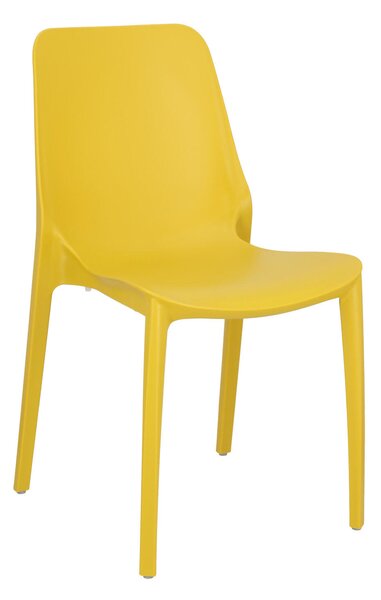Krzesło Ginevra żółte z tworzywa