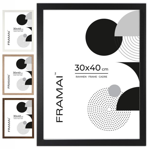 Czarna ramka na zdjęcia w rozmiarze 30x40 cm FRAMAI®